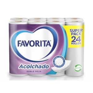 Papel higiénico Favorita Acolchado doble hoja 24 un 22 m 10 Mangas
